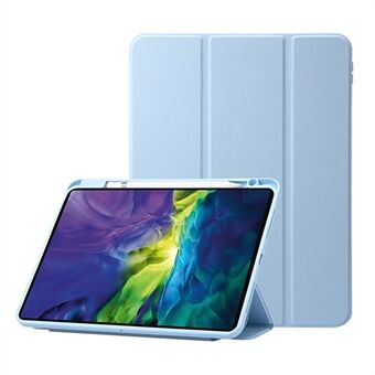 Til iPad Pro 12.9 (2020) / (2021) / (2022) Tri-fold Stand Auto Wake / Sleep Tablet Cover PU Læder + TPU + Akryl Rotary Cover