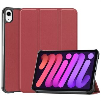 Tri-fold Stand PU-læder Smart Tablet-beskyttelsescover Stødsikker ridsefast tablet-etui til iPad mini 6 (2021)