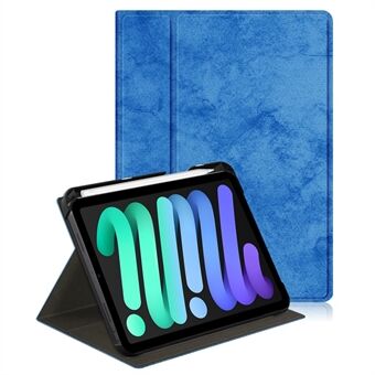 Roterende justerbart Stand Design Ensfarvet PU-læder tabletcover til iPad mini (2021)