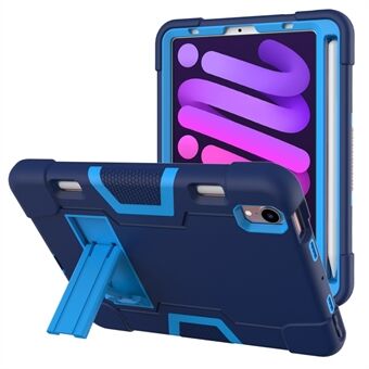 Kontrastfarve PC + TPU + Silikone Stødsikker Tablet Case Cover med Kickstand til iPad mini (2021)