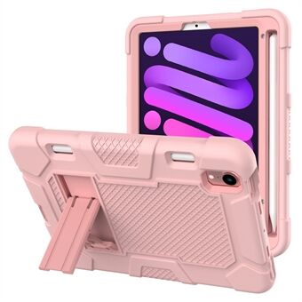 PC + TPU + Silikone Kontrastfarve Kickstand Tablet Case Shell til iPad mini (2021)