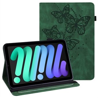 Imprinting Butterflies Auto Wake/Sleep Stand Tablet Cover Læderetui med kortholder til iPad mini (2021)