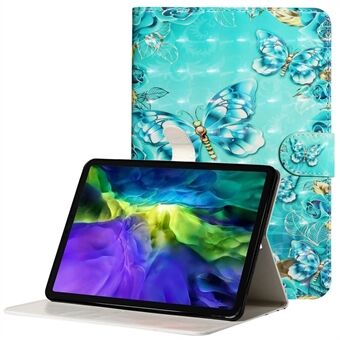 3D-mønsterudskrivning Læder-tablet Stand Design Beskyttende Cover Shell til iPad mini (2021)