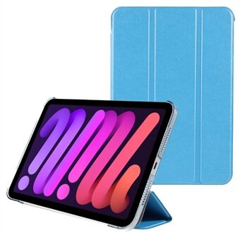 Silk Texture Anti-Fall Shockproof Trifold Stand PU Læder + PC Tablet Case Cover til Apple iPad mini (2021)