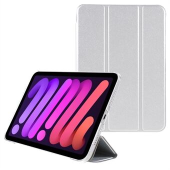 Silk Texture Anti-Fall Shockproof Trifold Stand PU Læder + PC Tablet Case Cover til Apple iPad mini (2021)