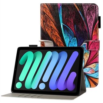 Stilfuldt mønstertrykt pungdesign med magnetlukning Anti-drop-tablet-etui Cover til iPad mini (2021)