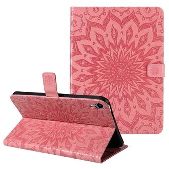 Solsikkepræget magnetisk lås Folio Flip Wallet Stand Design Læder Tablet Case Cover til iPad mini (2021)
