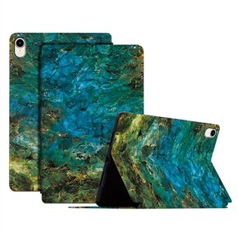 For iPad mini (2021) PU Leather + TPU Full Protection Tablet Case Marble Pattern Printing Foldable Stand Cover