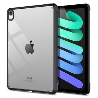 For iPad mini (2021) Tablet Case Clear Heat Dissipation Hole Design Acrylic Back Soft TPU Edge Shock Absorption Cover