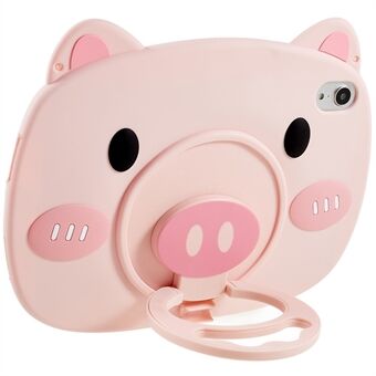 Til iPad mini (2021) Cute Piggy Cartoon Blødt Silikonetui Stødsikkert håndtag Stødstøtte Anti-Slip Tablet Cover