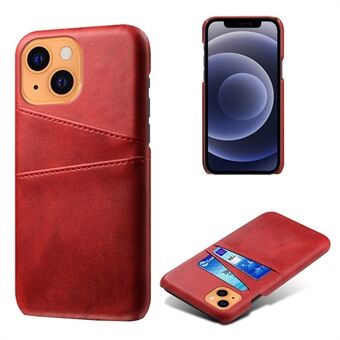 KSQ Læder Hardcover til iPhone 13 m/kortholdere - Rød