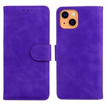 Pure Color Drop-resistent Læder Mobiltelefon Cover Case til iPhone 13 6.1 tommer