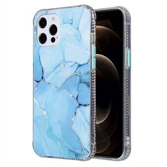 Glaze Marmor Pattern Light Slim Anti-Fall Akryl + TPU Telefon Bagcover Cover til iPhone 13 
