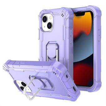 360 graders rotation Kickstand Design Dobbeltfarvet PC + Silikone Hybrid telefoncover til iPhone 13 