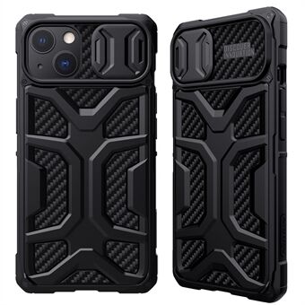 NILLKIN Adventurer Anti-Slip Hard Phone Case TPU+PC Phone Protective Cover til iPhone 13  - Sort