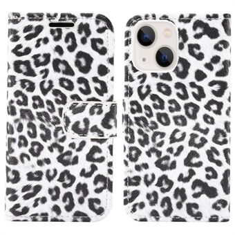 Leopard Texture Læder Pung Stand Beskyttende Telefon Case Cover til iPhone 13 