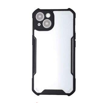 Forstærket fire hjørner akryl + TPU telefonbagcover Shell til iPhone 13 6.1 tommer - Sort