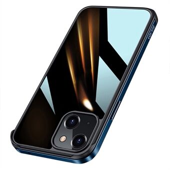 Sulada Minrui Hybrid Cover med Galvaniseret Ramme til iPhone 13 - Blå