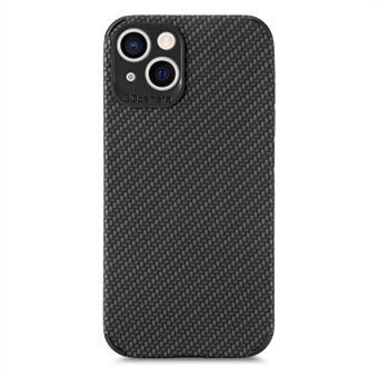 Carbon Fiber Texture Præcis udskæring læderbelagt beskyttende telefontaske Shell til iPhone 13 
