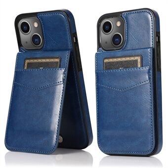 Kortholder Design PU læder + TPU ensfarvet velbeskyttet telefoncover Kickstand Cover til iPhone 13 
