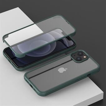 Ridsefast dobbeltsidet hærdet glas+TPU Edge Telefoncover til iPhone 13 