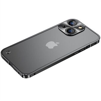 Hærdet glas + Metal Hybrid Cover Stødsikker mat mobiltelefon Shell til iPhone 13 