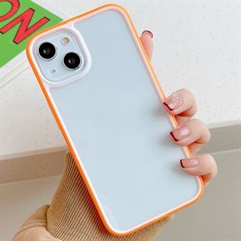 Bi-color Edge Akryl Bagpanel + TPU Bumper Transparent Telefon Case Shell til iPhone 13 