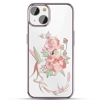 KINGXBAR Anti-Scratch Phone Case Stylish Rhinestone Decoration Electroplating Protective Cover for iPhone 13 