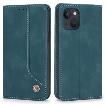 POLA 008-serien Stand Retro PU læder Flip Wallet Case Full Body Magnetic Adsorption Beskyttende Cover til iPhone 13 