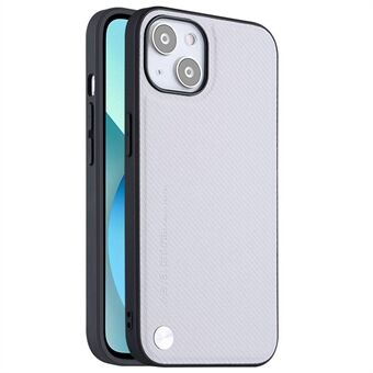 X-Level Kevlar II Series telefoncover til iPhone 13 , kulfibertekstur PU-læder + blødt TPU bumper faldsikkert cover