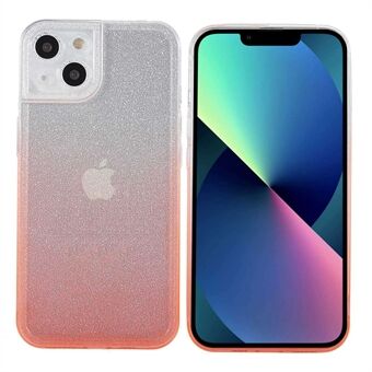 For iPhone 13  Phantom Series Gradient Color Anti-scratch Flexible TPU Phone Case with Separable Glittering Plate