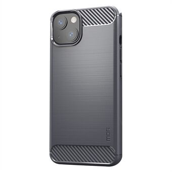 MOFI For iPhone 13  Carbon Fiber Texture Brushed Shockproof Protective Phone Case TPU Back Cover