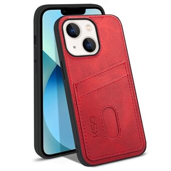 KSQ 003 Series for iPhone 13  Card Slots Function Wear-resistant Case PU Leather Coated PC+TPU Hybrid Mobile Phone Shell
