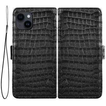Til iPhone 13  fuld beskyttelse PU læder telefontaske Krokodille Tekstur Stand Magnetisk lukning Beskyttende Cover
