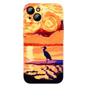 Til iPhone 13 Sunset Pattern Printing Phone Case Anti-ridse PC Phone Cover