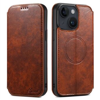 SUTENI J05 til iPhone 13 6,1 tommer Støvtæt telefontaske Stand Wallet Lædercover Kompatibel med MagSafe