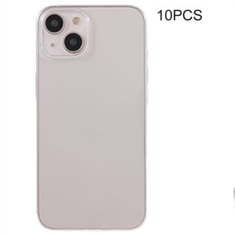 10 stk til iPhone 13 6,1 tommer 0,8 mm Ultratynd TPU Vandmærkefri etui Anti-drop hjørner Klart telefoncover