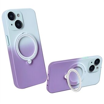 Til iPhone 13 Blødt TPU-telefoncover Magnetisk roterende Kickstand Gradient Cover med linsebeskytter
