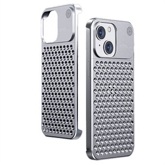 Hult hul varmeafledningscover til iPhone 13, aluminiumslegering + silikone telefoncover