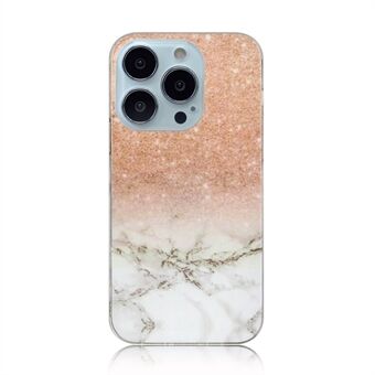 Marble Smooth IMD Design Series Fleksibelt Slim TPU Cover Cover til iPhone 13 Pro 