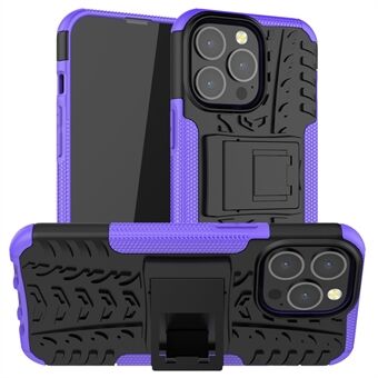 Stødsikker hård robust pc + TPU dobbeltlags beskyttelsescover Hybrid Kickstand Cover til iPhone 13 Pro 