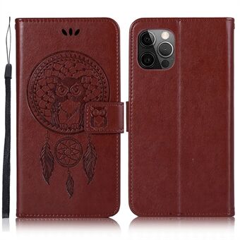 Owl Dream Catcher prægning Stilfuldt magnetisk lås Anti-ridse tegnebog Design Telefoncover til iPhone 13 Pro 