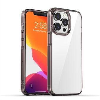 Aurora Series Anti-Collision Exquisite Ultra Clear Phone Cover Shell til iPhone 13 Pro - Gennemsigtig Sort