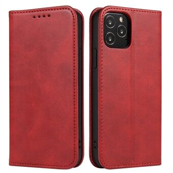 Business Style Læder Telefon Cover Shell Telefon Case til iPhone 13 Pro - Rød