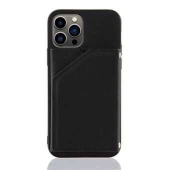 PU læder + TPU flere kortpladser Kickstand Design Phone Back Case til iPhone 13 Pro 