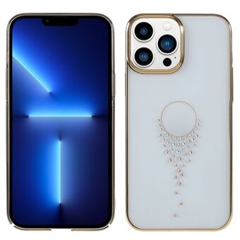 KINGXBAR Starry Series Clearly Rhinestone Decoration Phone Cover galvaniseret Laser Carving Phone Case til iPhone 13 Pro 