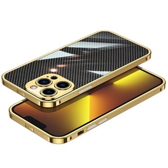 Til iPhone 13 Pro  metal linsebeskytter Rustfrit Steel telefonetui med kulfiber aramidfiber bagfilm