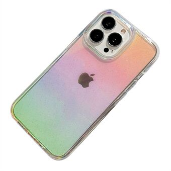 Til iPhone 13 Pro Galvanisering Glitter Gradient Beskyttende Telefon Case PC+TPU Mobiltelefon Bagcover