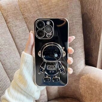 Astronaut Kickstand telefoncover til iPhone 13 Pro , galvaniseringsramme Anti-drop blødt TPU cover