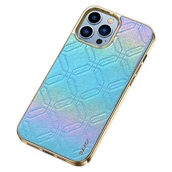 SULADA til iPhone 13 Pro  påtrykt farverigt PU-læderbelagt TPU- Edge galvaniseringskant Mobiltelefoncover